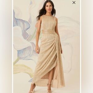 Maggy London Shimmering Gold Formal Dress
